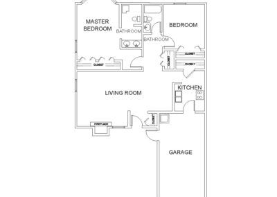 Aspen Ridge Two Bedroom Cottage Floor Plan