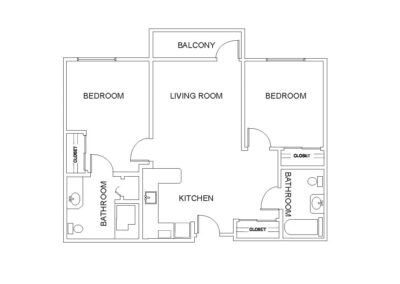 Aspen Ridge Two Bedroom Floor Plan